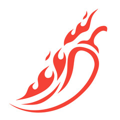 chili and fire logo design