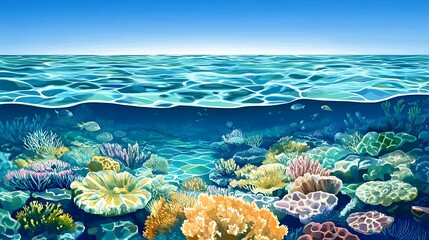 Vibrant Coral Reef Underwater Scene. (2)
