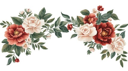 Romantic Floral Arrangement Design.