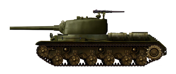 Alternative IS-2 tank with a turret from the M6 ​​tank © Tikros