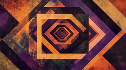 Abstract Geometric Orange Purple Design. (1)