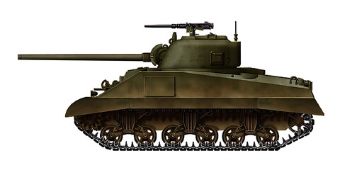 Alternative tank with hull from M4 Sherman (early) with 85mm gun © Tikros