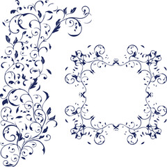 Beautiful flower art and mandala vector design