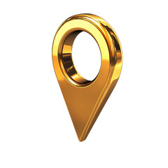 3d golden symbol isolated on transparent background png