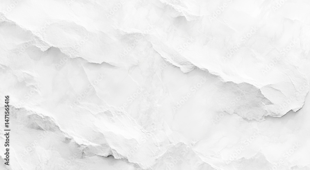 Poster Abstract white marble texture with a rough, uneven surface, ideal for backgrounds or design projects.  The image showcases a dramatic, craggy stone pattern. : Generative AI