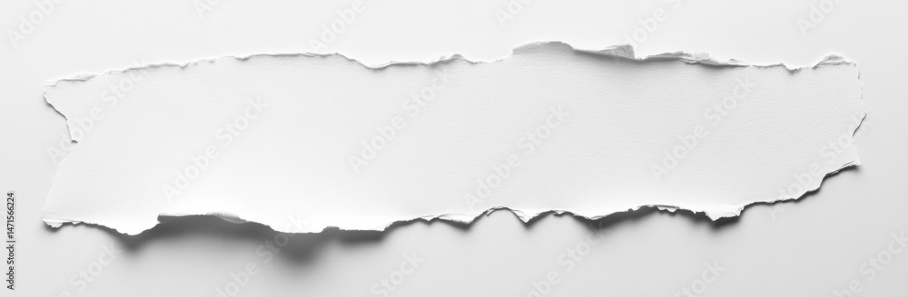 Poster A torn piece of white paper reveals a textured surface underneath, creating a minimalist, blank space ideal for text or design elements. The uneven edges add a sense of rawness and aut : Generative AI
