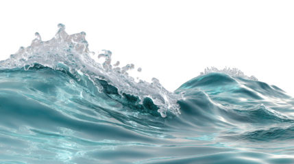 Ocean Wave's Dynamic Display: The raw power of the ocean is on full display as a translucent wave crests, its turquoise water sparkling in the sunlight.