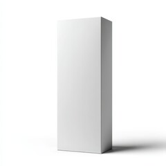 Naklejka premium Tall Blank White Cardboard Box Packaging Mockup Product Presentation Design Template