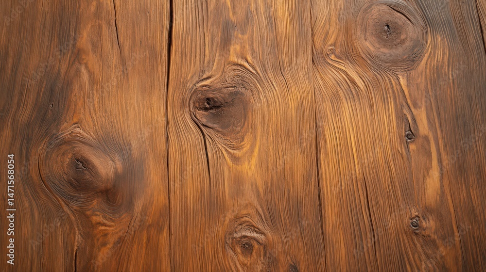 Poster rustic dark brown wooden surface texture with deep grain patterns