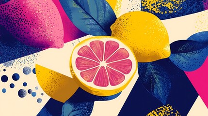 Vibrant Citrus Fruit Still Life.