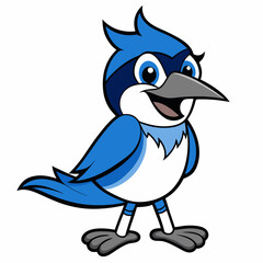 bird, cartoon, animal, vector, illustration, blue, twitter, icon, cute, funny, tweet, beak, nature, chicken, red, character, art, bluebird, penguin, symbol, hat, parrot, color, baby