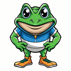 funny frog cartoon