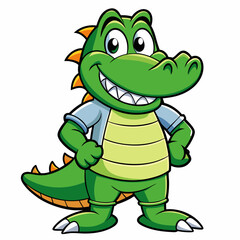 cartoon, turtle, animal, illustration, vector, tortoise, crocodile, character, reptile, smile, green, funny, fun, happy, art, comic, dragon, drawing, cute, mascot, alligator, zoo, snake, dinosaur, che