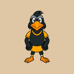 cartoon bird with a smile