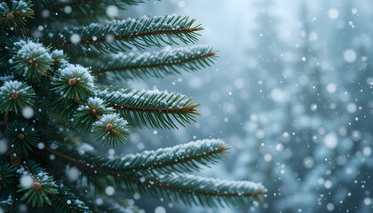  
File #:  1021056552
Close-up of green fir branches against the backdrop of snowfall