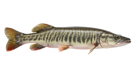 Fototapeta premium Muskellunge Lurking Near Aquatic Vegetation
