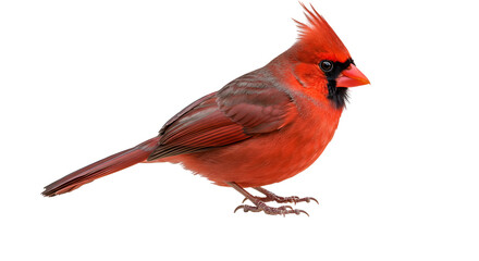 Northern Cardinal Singing on Holly Branch