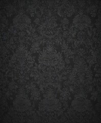 Dark grey damask on charcoal, sophisticated seamless repeat , gothic,  texture