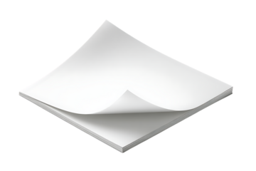 Realistic blank paper sheet with elegant shadow