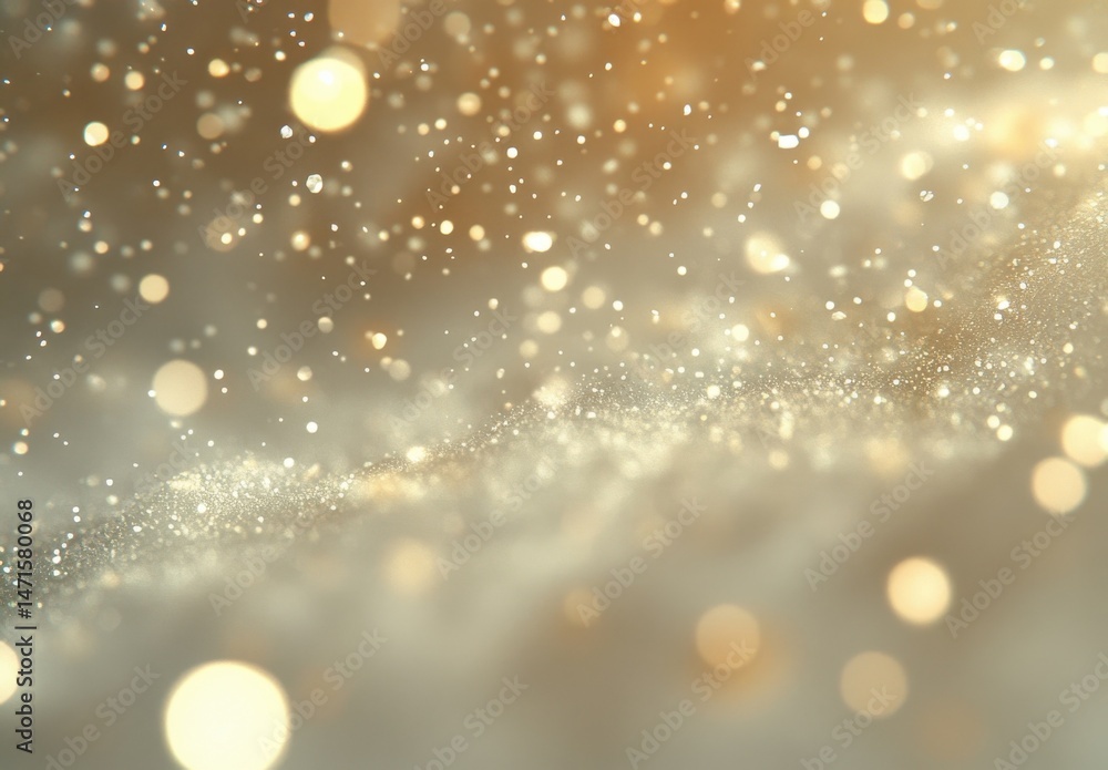 Leinwandbilder abstract gold glitter texture with bokeh lights, ideal for festive backgrounds or luxurious designs.