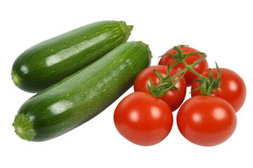 Fresh zucchini and tomatoes
