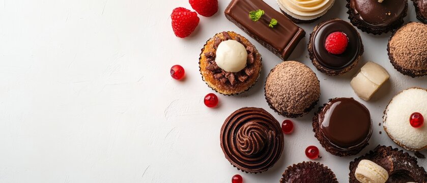 Assortment of delectable pastries and desserts