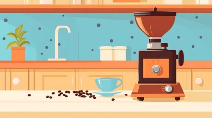 Coffee Grinder Kitchen Countertop. (1)