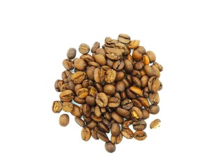 coffee beans isolated on white background