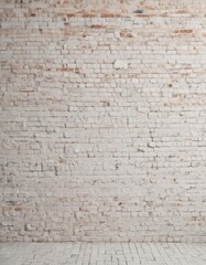 Fototapeta premium Clean whitewashed brick wall texture Ideal backdrop , rough, seamless, light