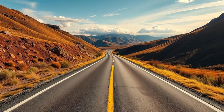 A road splits into two diverging paths, symbolizing uncertainty, crossroads, dilemma