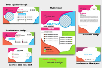 modern colourful brand guideline design template