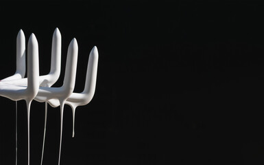 Dripping paint on a dark background