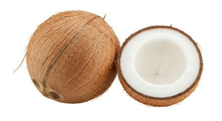 Isolated Open Coconut