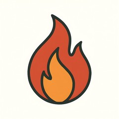 fire flames icon illustration