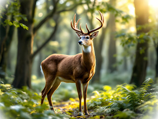 Fototapeta premium white tailed deer