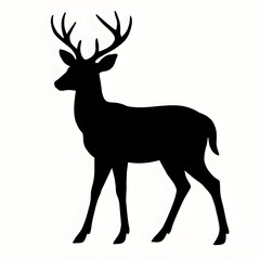 Obraz premium deer silhouette vector illustration