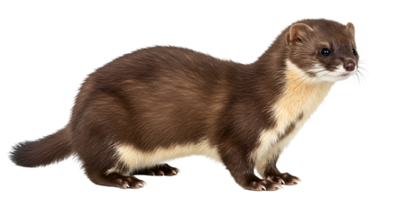 Weasel Peeking Through Snow