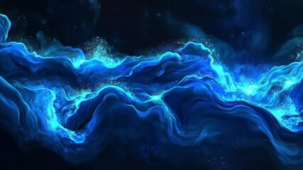 Celestial Blue Nebula: A cosmic dreamscape of swirling blue energy, glittering stardust, and ethereal beauty.