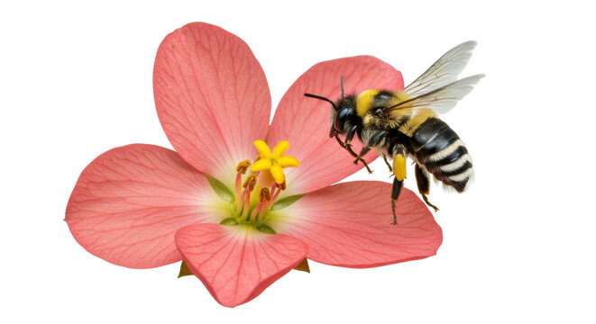 Isolated Bee on Flower