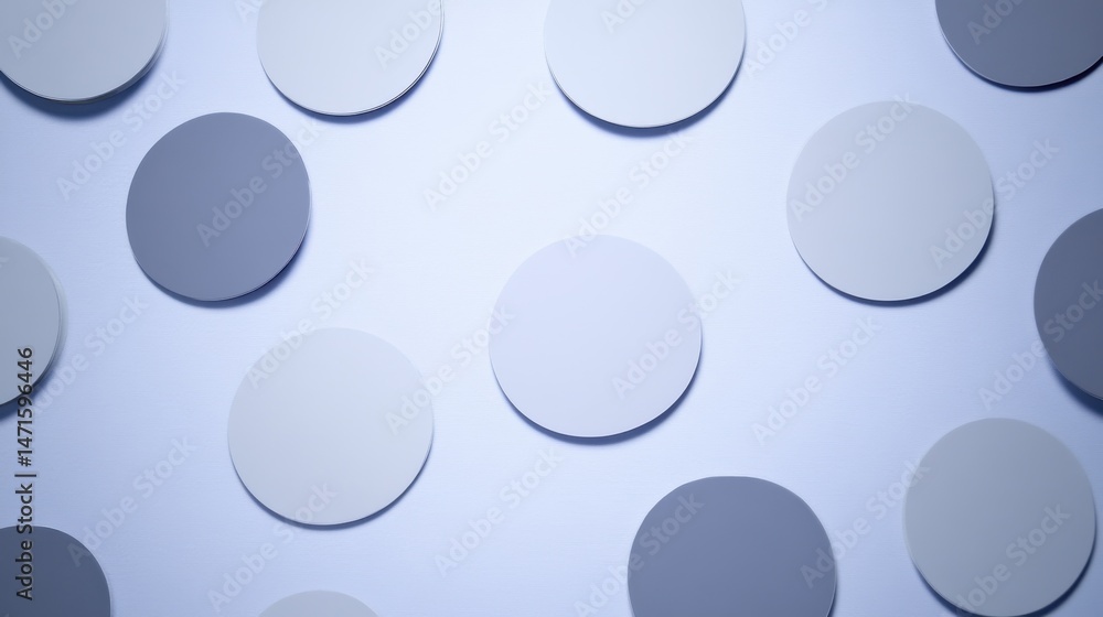 Poster textured background with circular shapes in soft gray tones for creative design and modern artwork i