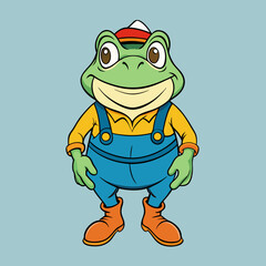 funny frog cartoon