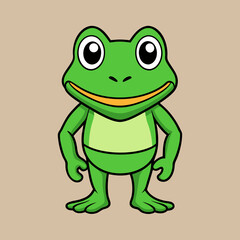 green frog cartoon