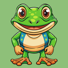 funny frog cartoon