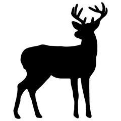 Silhouette Deer Animal Wildlife Illustration Set