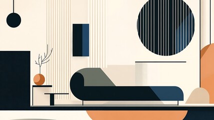 Modern minimalist living room interior. (1)