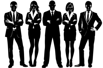 business people silhouettes