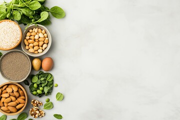A clinical consultation focuses on food sensitivity testing while planning an elimination diet with allergy-friendly food samples. Various healthy ingredients are displayed for analysis