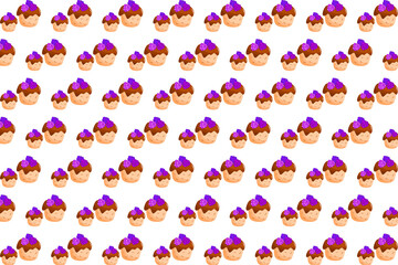 seamless pattern with cupcake 