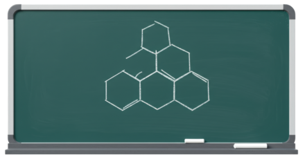 Isolated Chemical Formula on Chalkboard