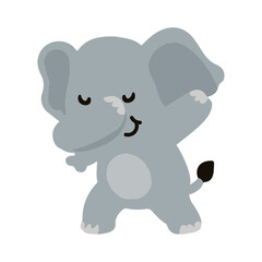 Cute dabbing elephant cool cartoon